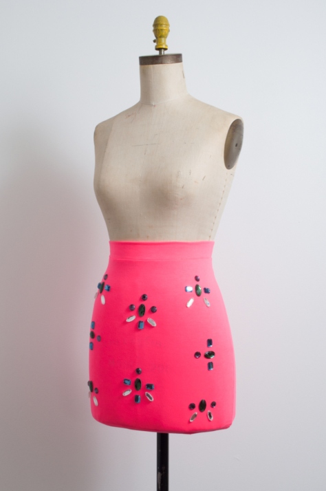 Completed Neon Embellished Skirt